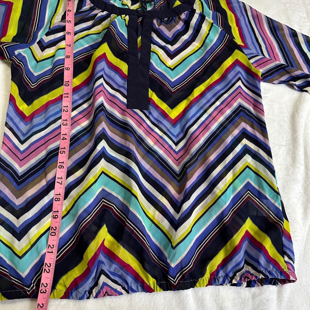 Women's‎ colorful Banana Republic sheer Blouse Size S - Picture 6 of 11
